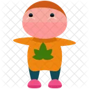 Leaf Jumper Man Icon