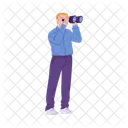 Man Binoculars View Icon