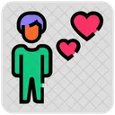 Valentine Day Male Heart Icon