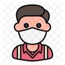 Man Avatar Medical Mask Icon