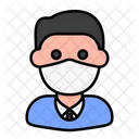 Man Avatar Medical Mask Icon