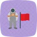 Man With Flag Icon
