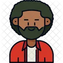 Man afro hair  Icon
