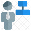 Man Align Center Business Graph Graph Icon