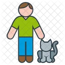 Man and Cat  Icon