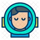 Man Astronaut Helmet Icon