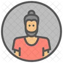 Man Long Hair Male Icon