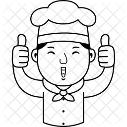 Man Baker Cartoon Logo Icon