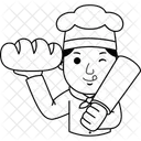 Cartoon Chef Cook Icon