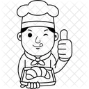 Cartoon Chef Cook Icon