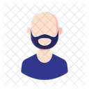 Man Bald Beard Avatar  Icon
