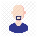Man Bald Beard Avatar  Icon