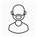 Man Bald Beard Avatar  Icon