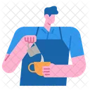 Man Barista Barista Waiter Icon