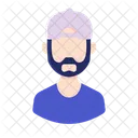 Man Beard Cap Avatar  Icon