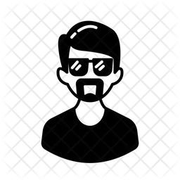 Man Beard Short Hair Glasses Avatar Icon - Download in Glyph Style Man Beard Short Hair Glasses Avatar Icon - Download in Glyph Style