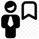 Man Bookmark  Icon