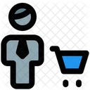 Man Cart Man Customer Male Customer Icon