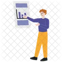 Man Character Workplace Actions Business Poses Icon