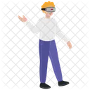 Man Character Workplace Actions Business Poses Icon