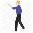 Man Character Workplace Actions Business Poses Icon