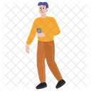 Man Character Workplace Actions Business Poses Icon