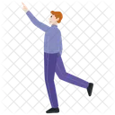 Man Character Workplace Actions Business Poses Icon