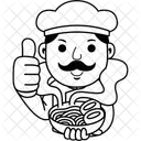 Cartoon Chef Cook Icon