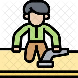 Man Cleaning  Icon