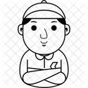 Cartoon Courier Service Icon