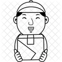 Cartoon Courier Service Icon