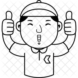 Man courier cartoon  Icon