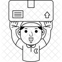 Cartoon Courier Service Icon