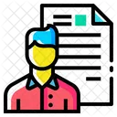 Uomo Curriculum Documento Icon