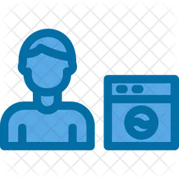 Man Doing Laundry  Icon