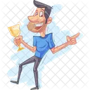 Man Drinks Beer  Icon