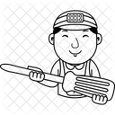 Man Electrician Work Icon