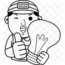 Man Electrician Work Icon