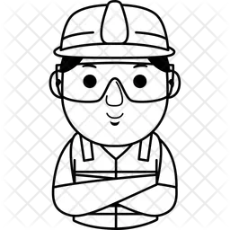 Man engineer cartoon  Icon