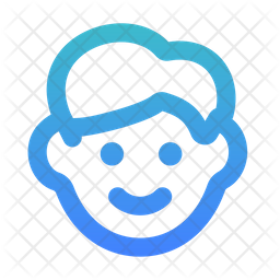 Man face Icon - Download in Gradient Style