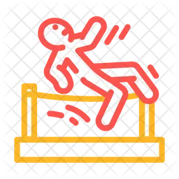 Man Fall Fence  Icon
