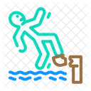 Man Falling Into Sewer  Icon