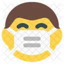 Man Grinning Emoji With Face Mask Emoji Icon