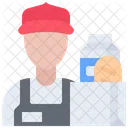 Man Grocery Seller  Icon