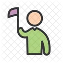 Holding Flag Icon