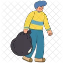 Garbage Bag Housework Chore Icon