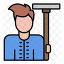 Work Man Clean Symbol