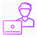 Man Laptop Office Icon