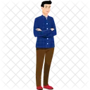 Man Teen Plaid Icon