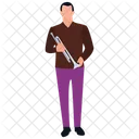 Playing Trumpet Musician Male Artist Icon
